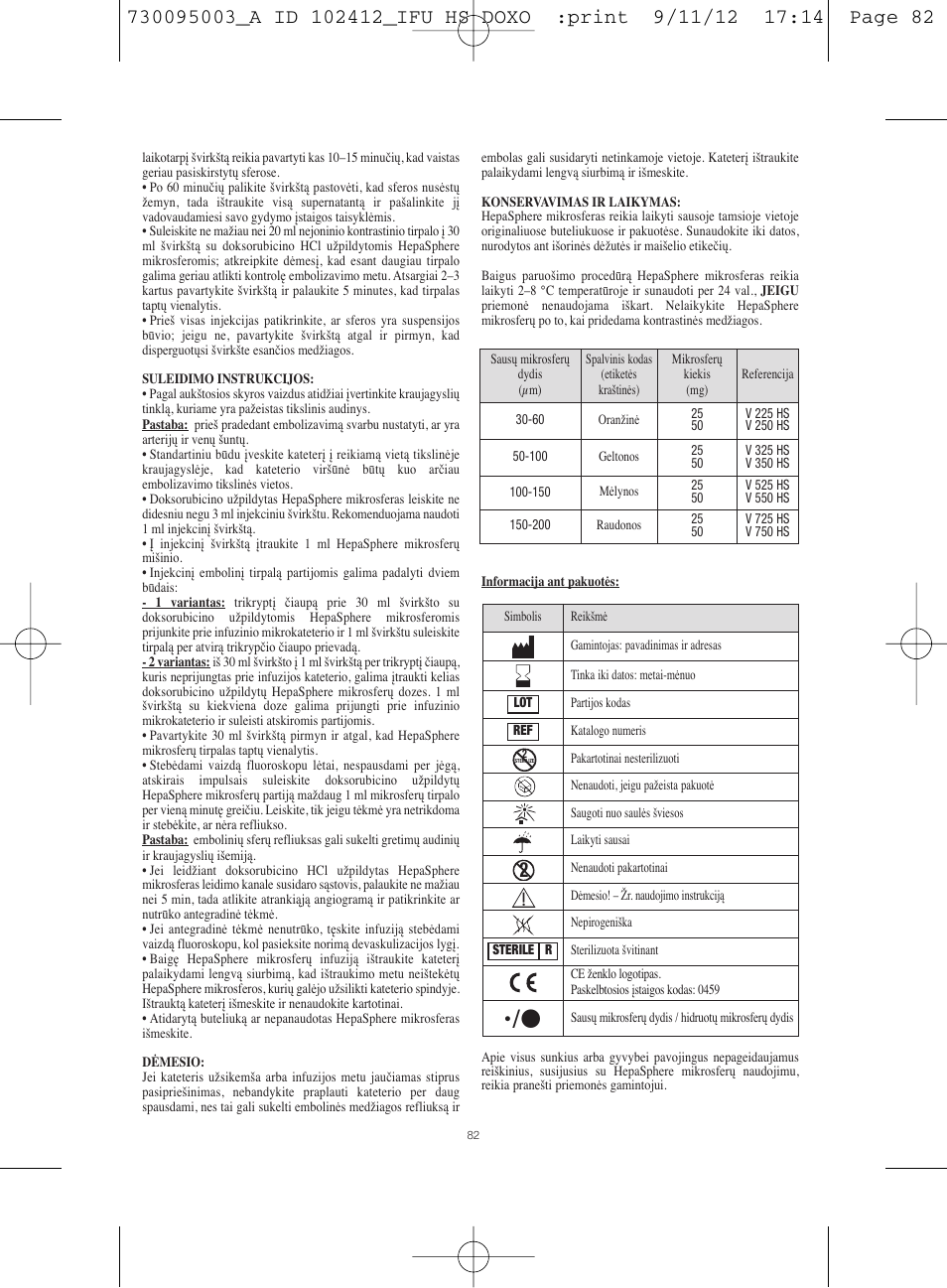 Merit Medical HepaSphere Microspheres(With Doxorubicin) IFU-Int'l User Manual | Page 82 / 96