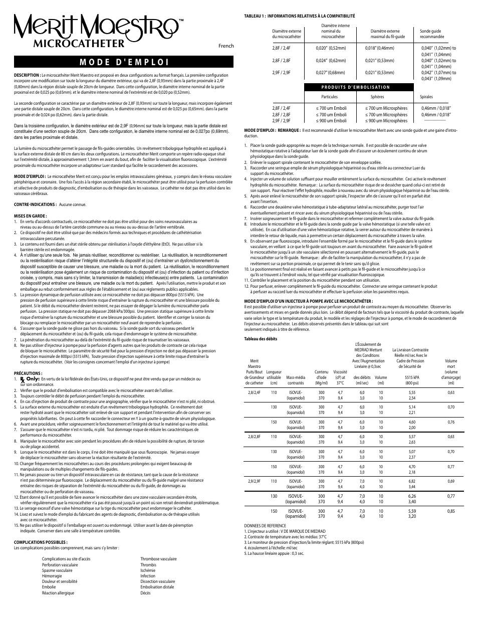 Microcatheter | Merit Medical Maestro Microcatheter User Manual | Page 3 / 12