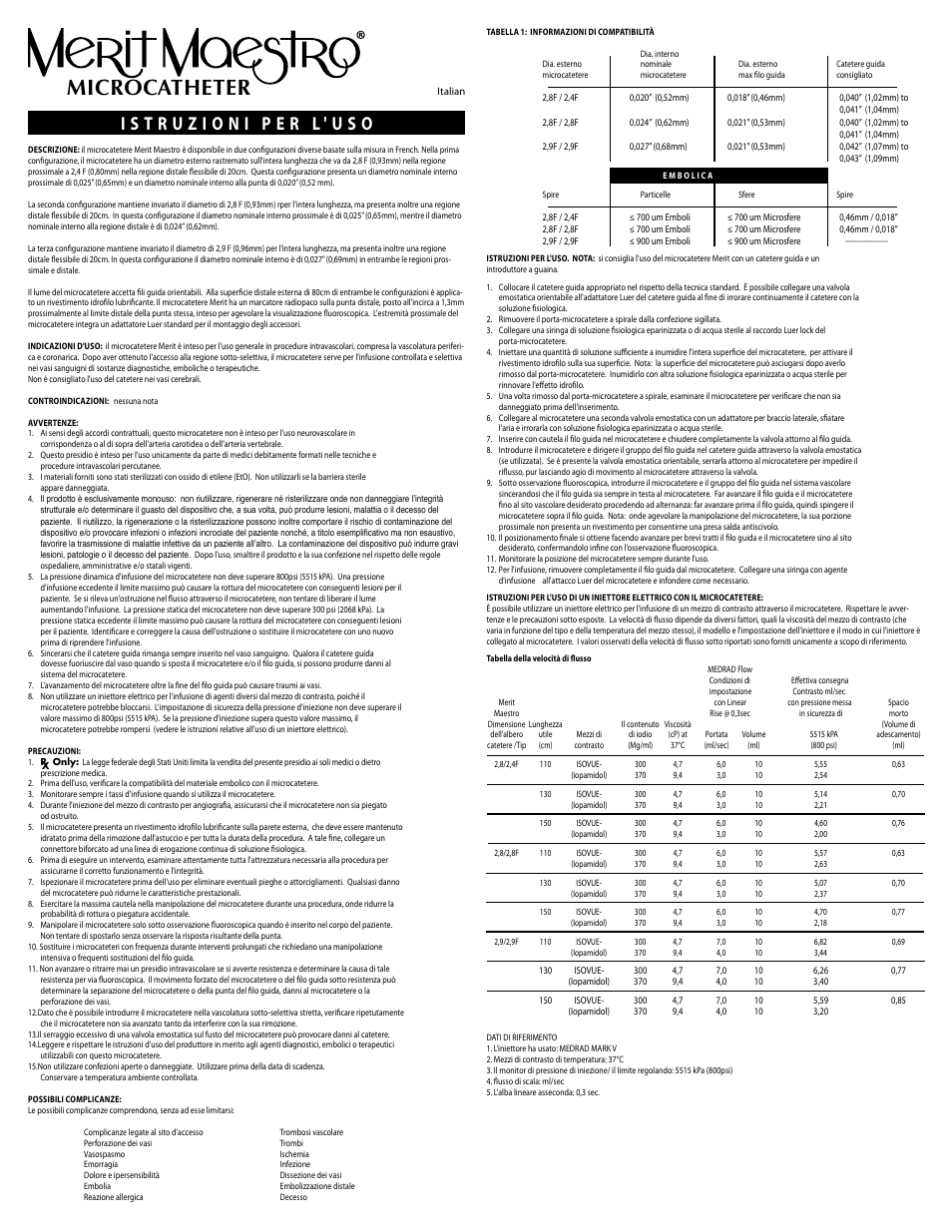 Microcatheter | Merit Medical Maestro Microcatheter User Manual | Page 4 / 12