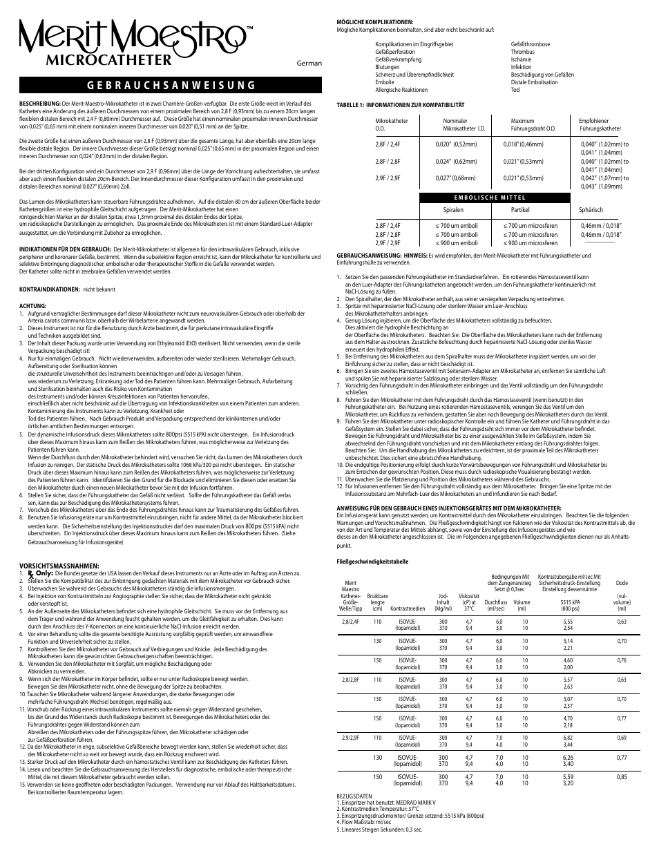 Microcatheter | Merit Medical Maestro Microcatheter User Manual | Page 5 / 12