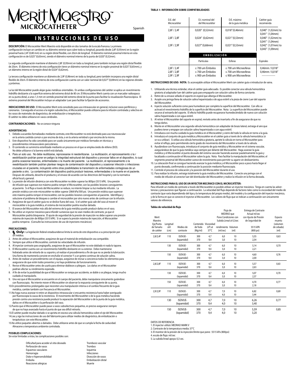 Microcatheter | Merit Medical Maestro Microcatheter User Manual | Page 6 / 12