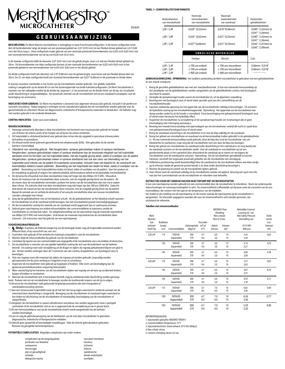 Microcatheter | Merit Medical Maestro Microcatheter User Manual | Page 8 / 12