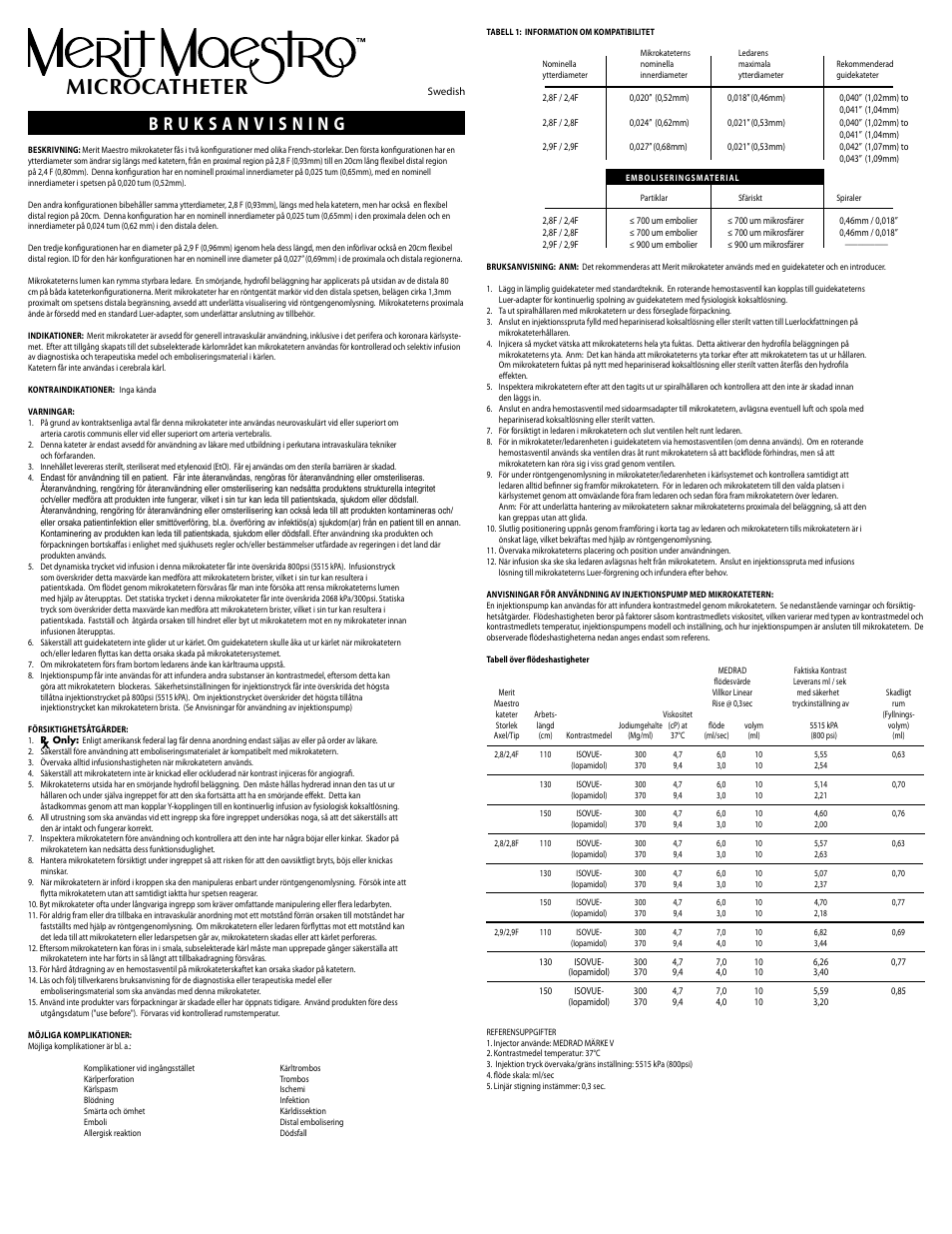 Microcatheter | Merit Medical Maestro Microcatheter User Manual | Page 9 / 12