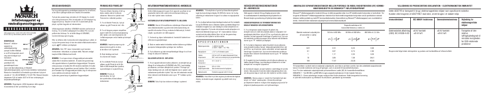 Inflationsapparat og væskedispenseringpumpe | Merit Medical Monarch Inflation Device User Manual | Page 9 / 10