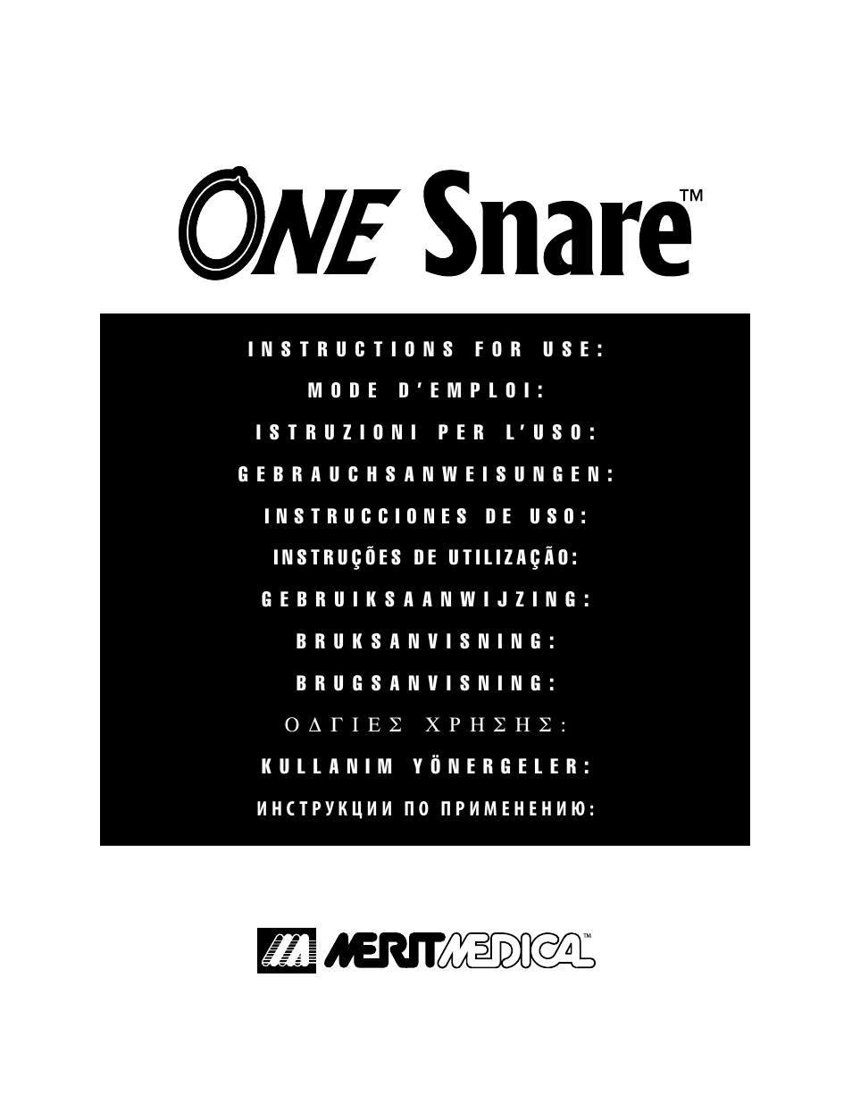 Merit Medical ONE Snare Endovascular Snare System User Manual | 16 pages