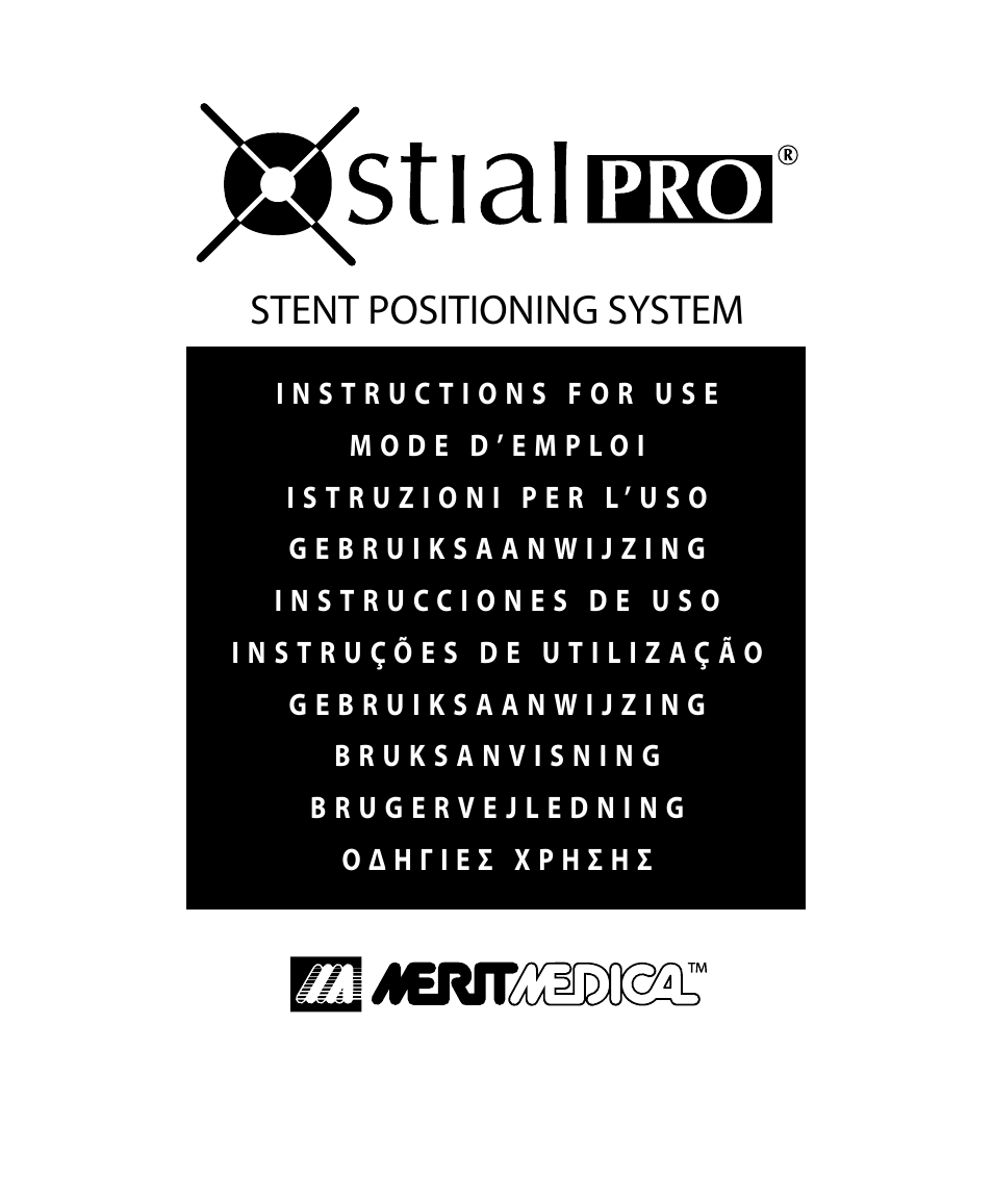 Merit Medical Ostial PRO Stent Positioning System User Manual | 12 pages