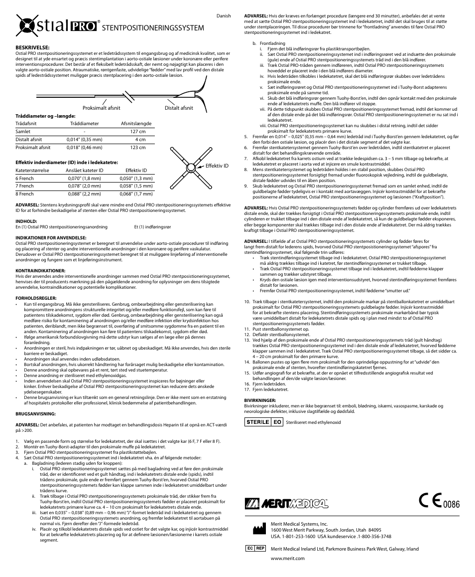 Stentpositioneringssystem | Merit Medical Ostial PRO Stent Positioning System User Manual | Page 10 / 12