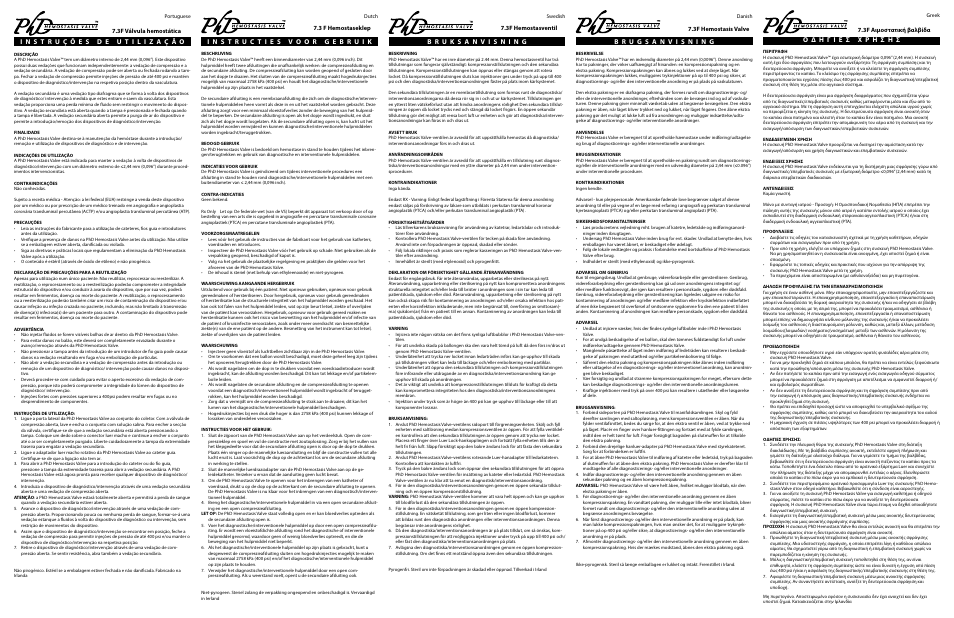 Merit Medical PhD Hemostasis Valve IFU User Manual | Page 2 / 2