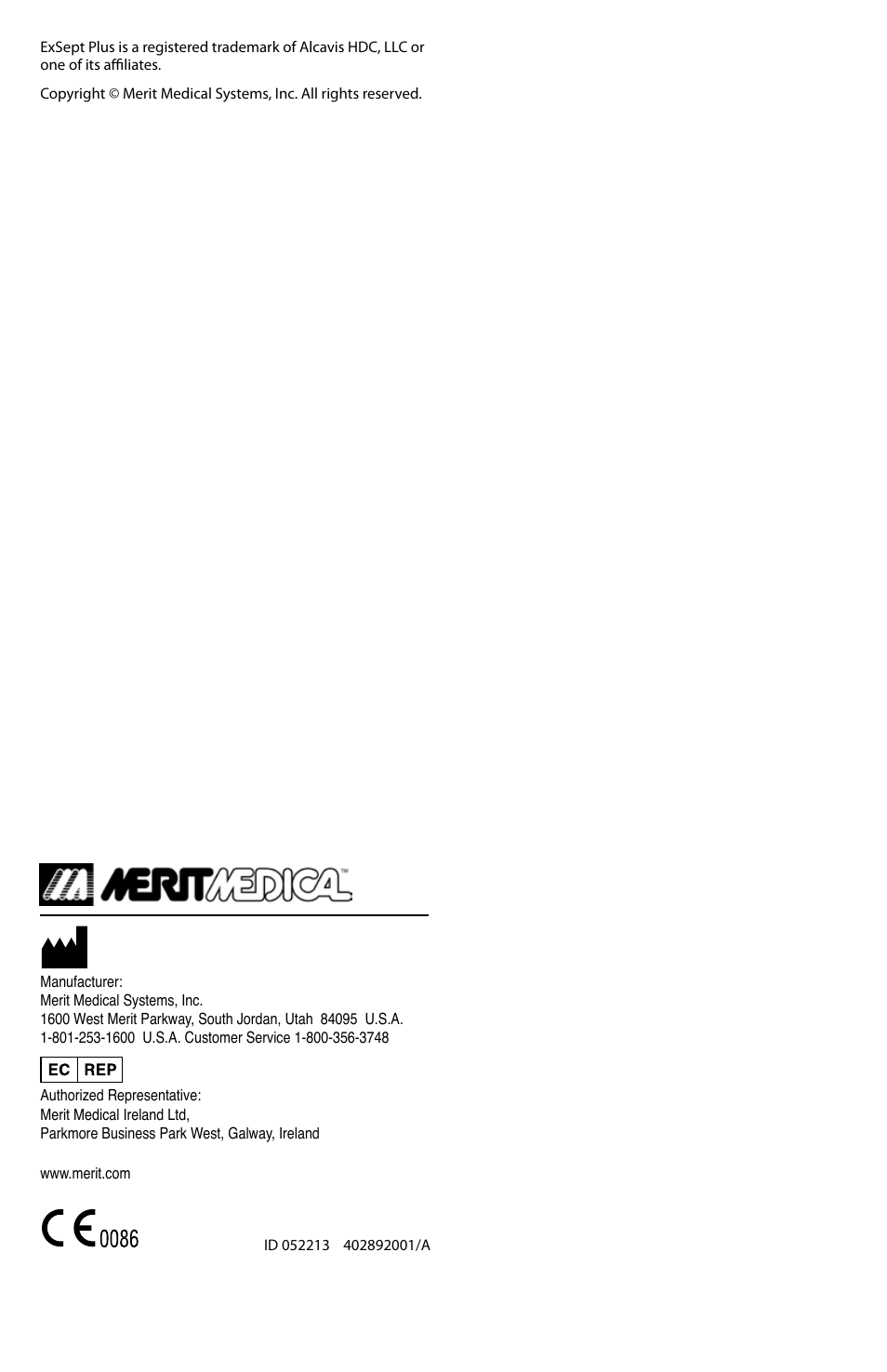 Merit Medical Plastic Connector & CAP KIT CC-1301 User Manual | Page 3 / 4