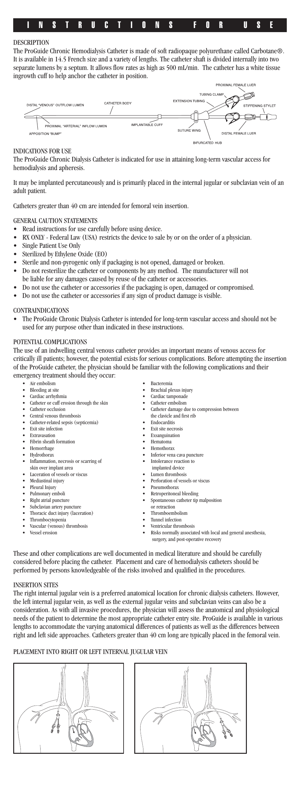 Merit Medical ProGuide Chronic Dialysis Catheter User Manual | Page 2 / 61