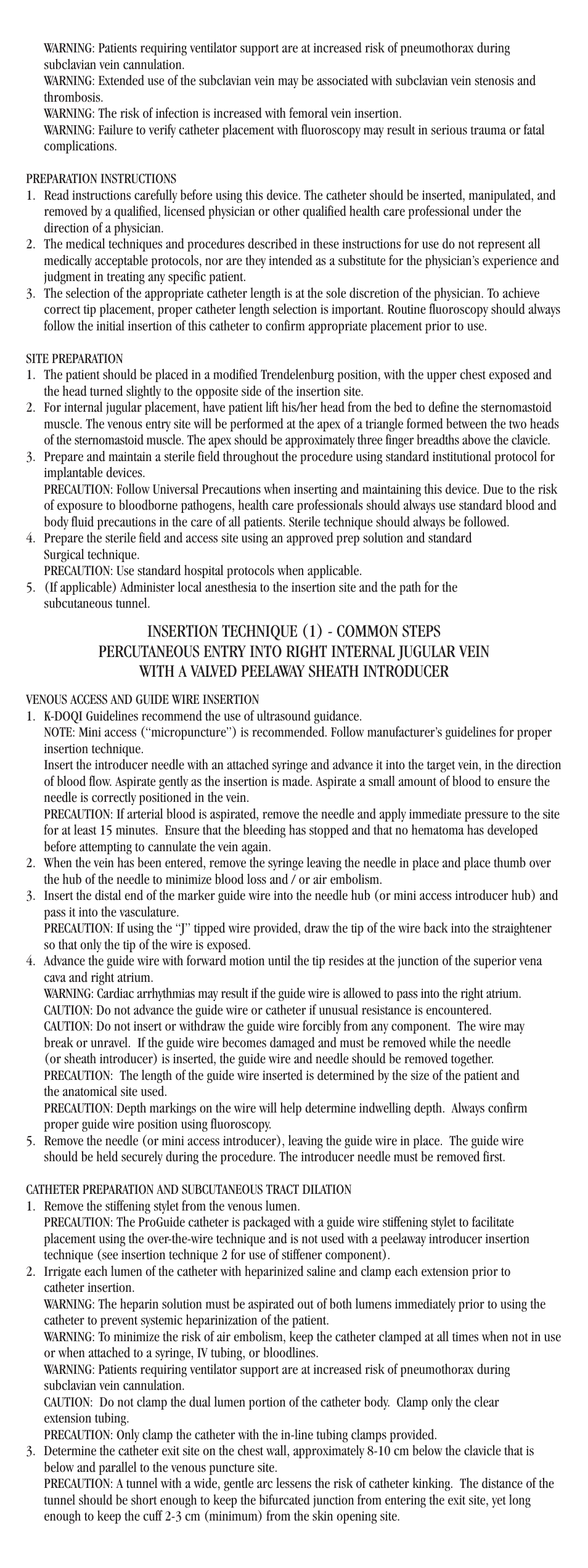 Merit Medical ProGuide Chronic Dialysis Catheter User Manual | Page 3 / 61