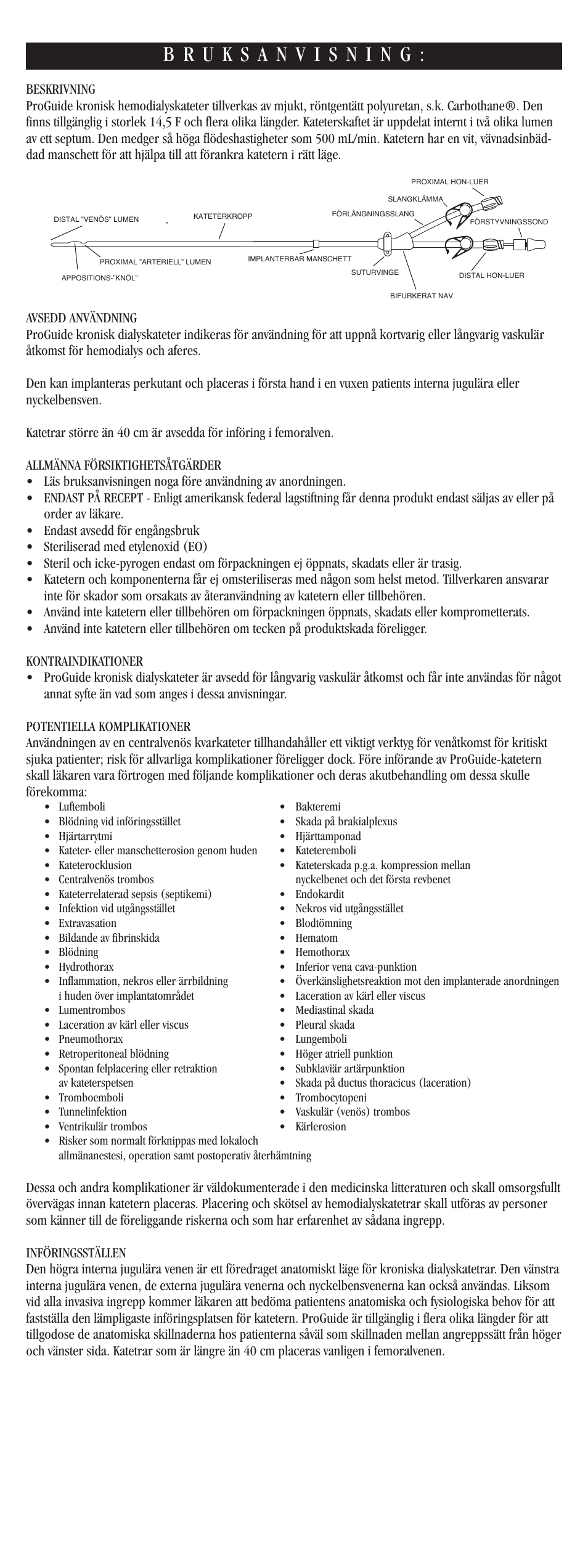 Merit Medical ProGuide Chronic Dialysis Catheter User Manual | Page 44 / 61