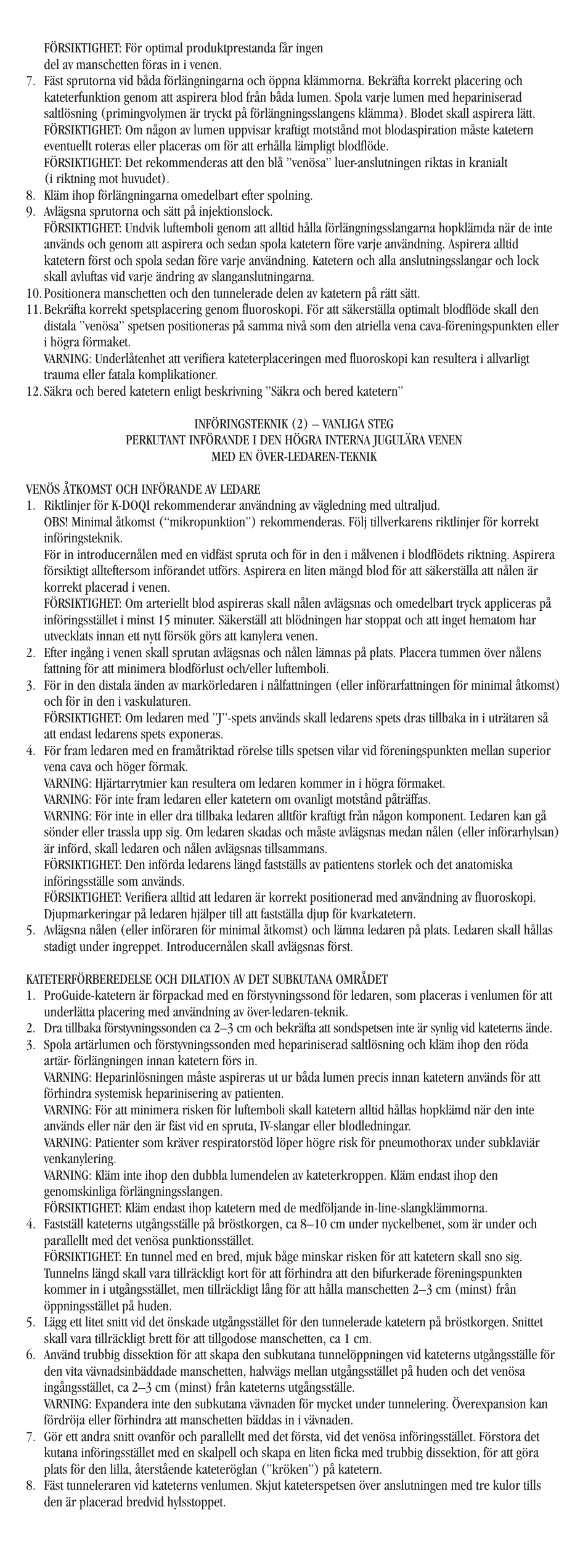 Merit Medical ProGuide Chronic Dialysis Catheter User Manual | Page 47 / 61
