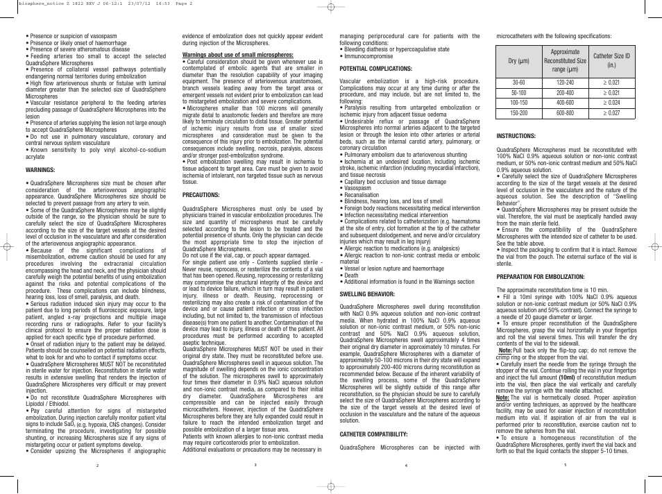 Merit Medical QuadraSphere Microspheres User Manual | Page 3 / 8