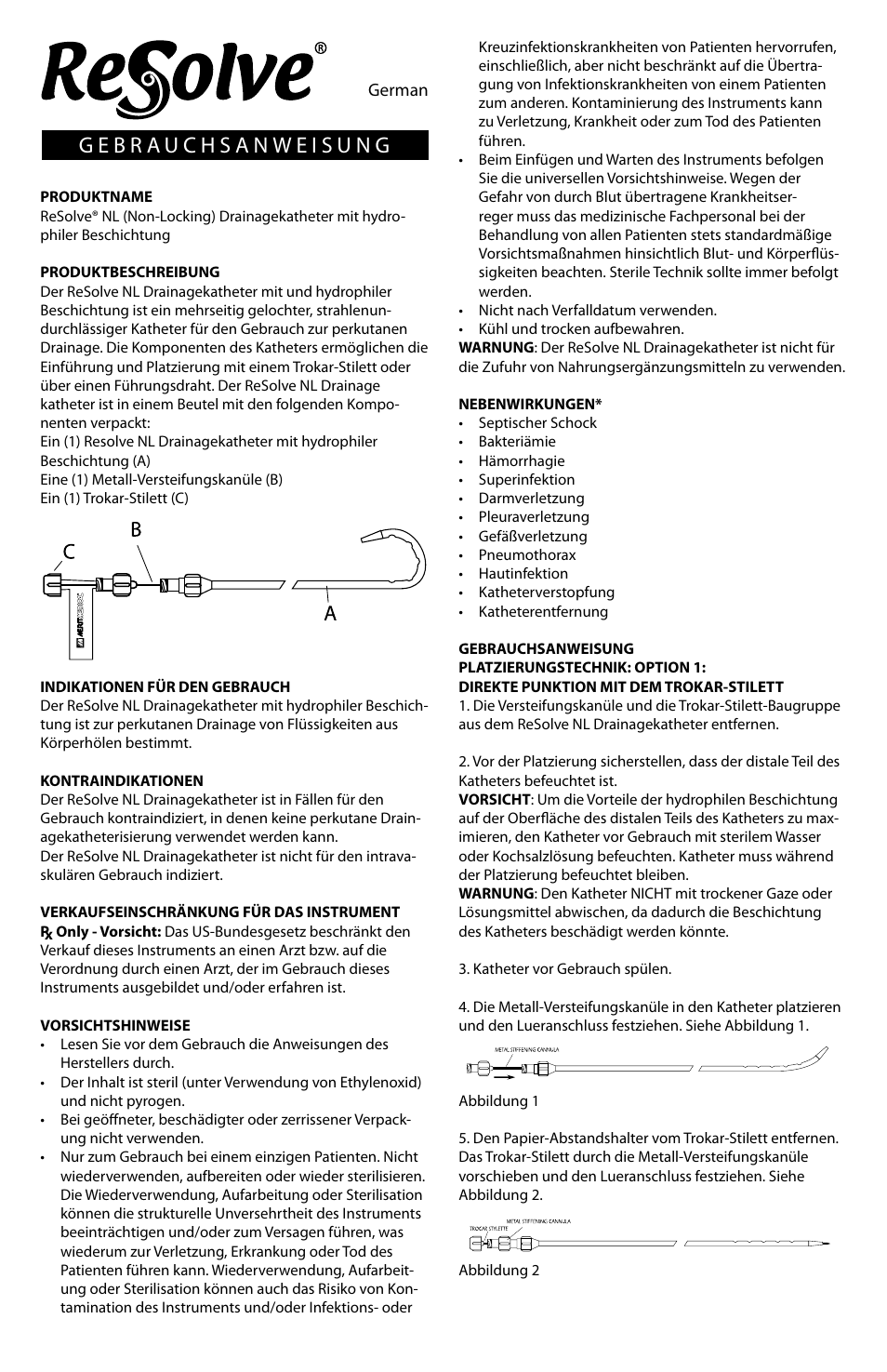 Merit Medical Resolve non-locking drainage catheter User Manual | Page 8 / 24