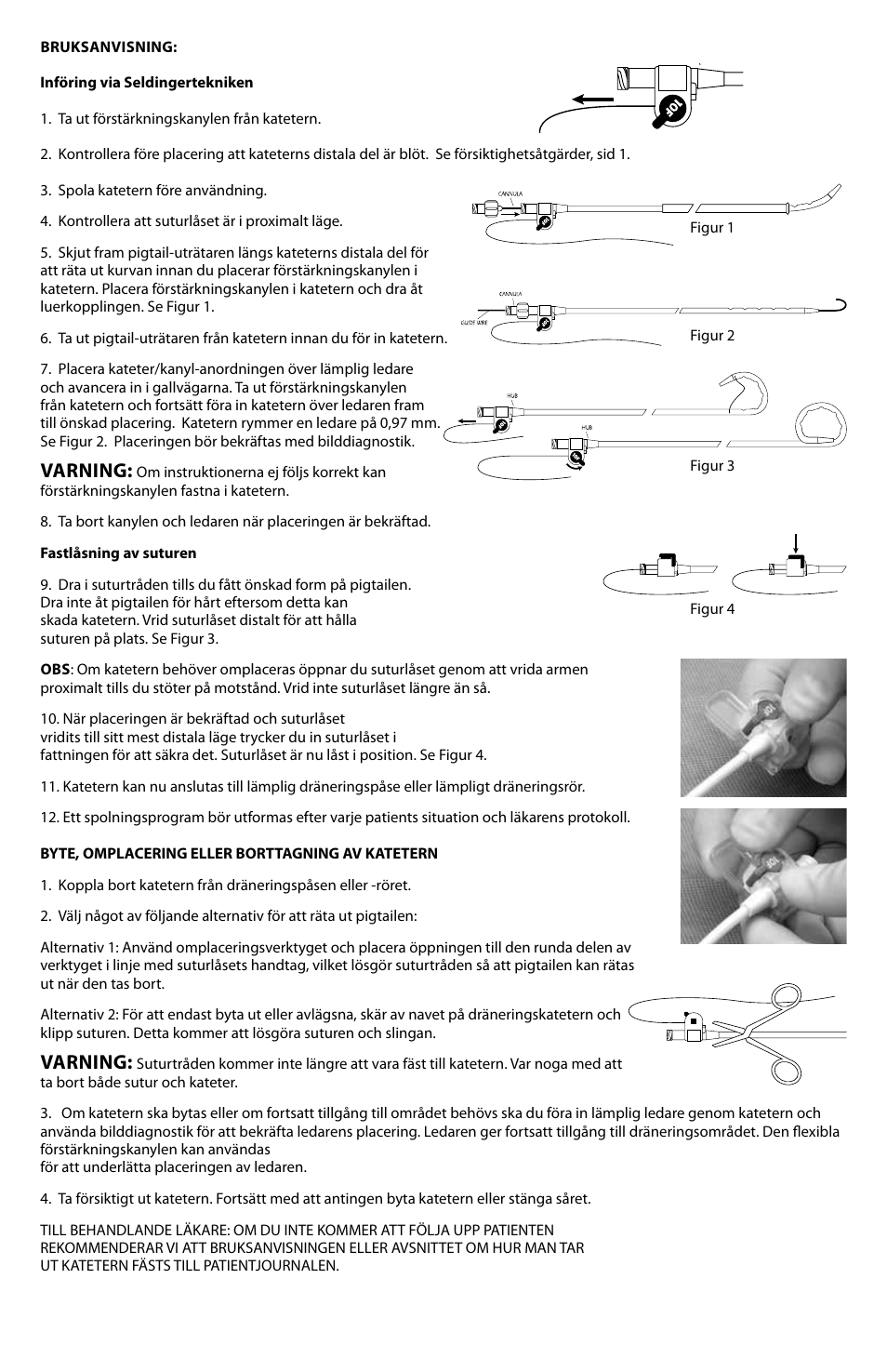 Varning | Merit Medical ReSolve Biliary Locking Drainage Catheter User Manual | Page 17 / 24