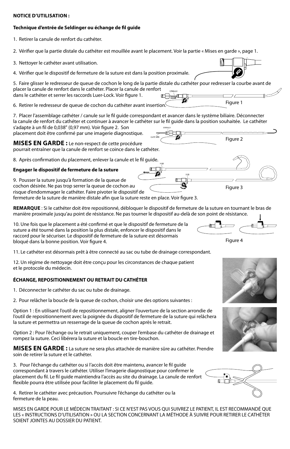 Mises en garde | Merit Medical ReSolve Biliary Locking Drainage Catheter User Manual | Page 5 / 24