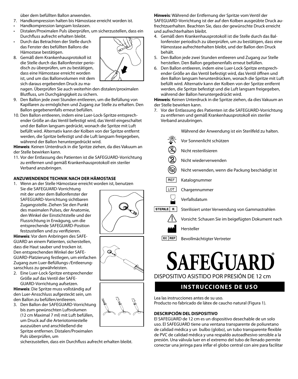 Merit Medical Safeguard 12cm Multilingual IFU User Manual | Page 8 / 24