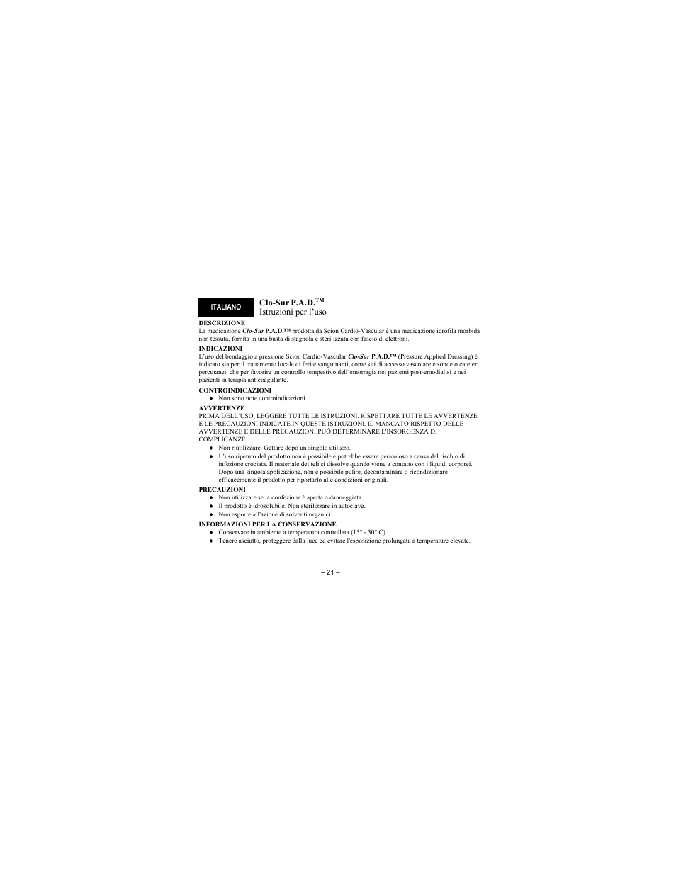 Merit Medical Scion Clo-Sur P.A.D. User Manual | Page 21 / 48