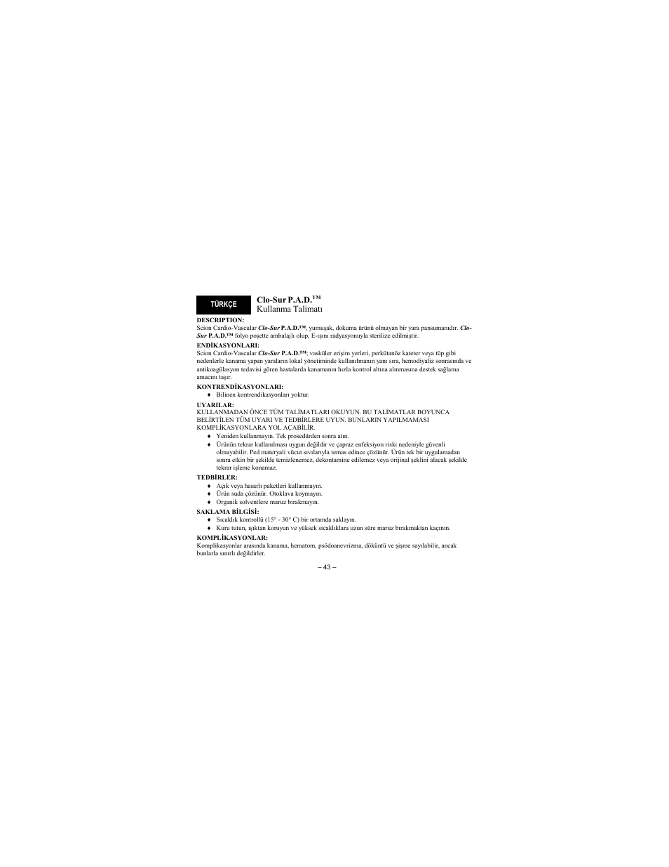 Merit Medical Scion Clo-Sur P.A.D. User Manual | Page 43 / 48
