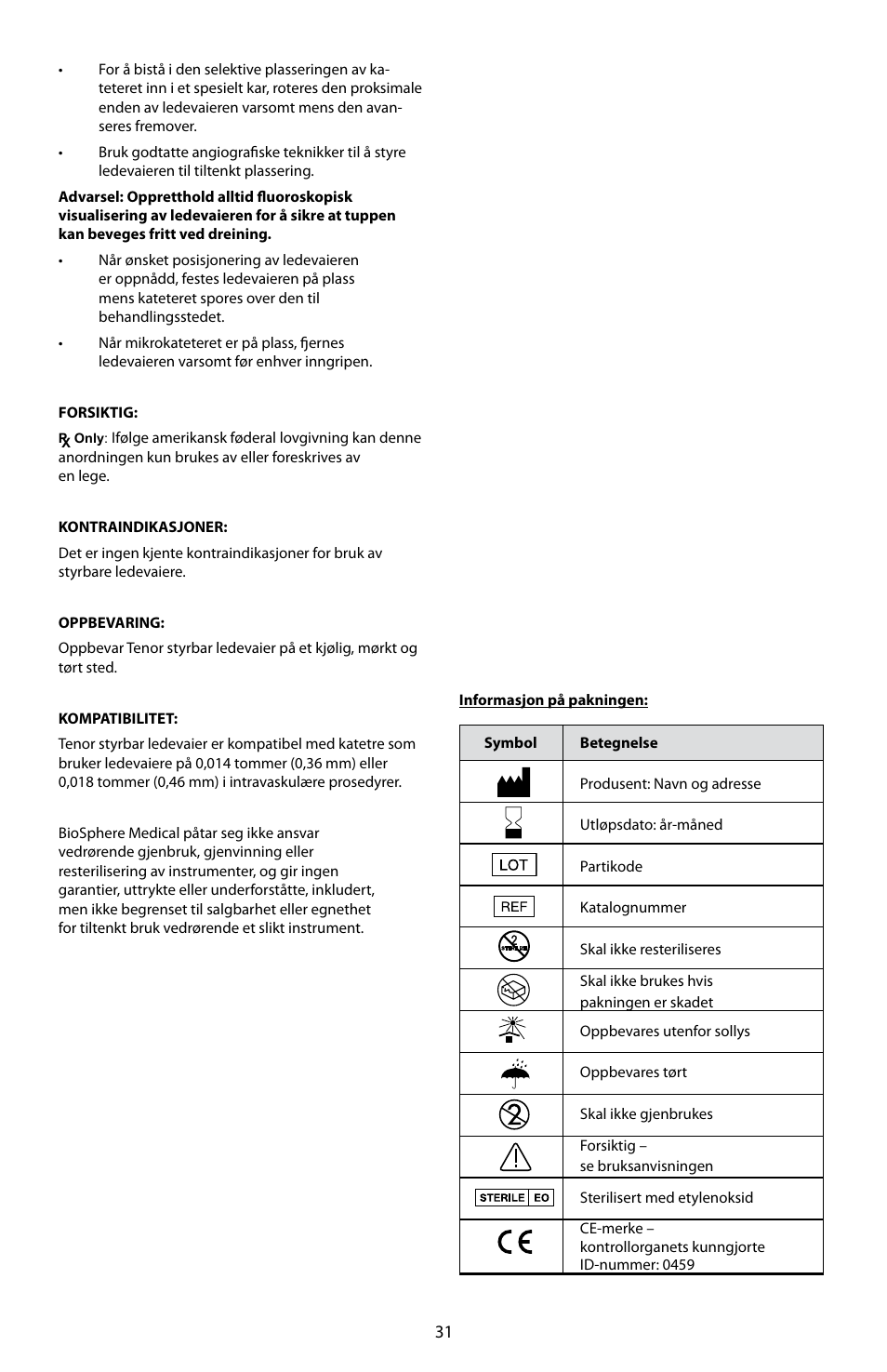 Merit Medical Tenor Steerable Guidewire IFU User Manual | Page 33 / 49