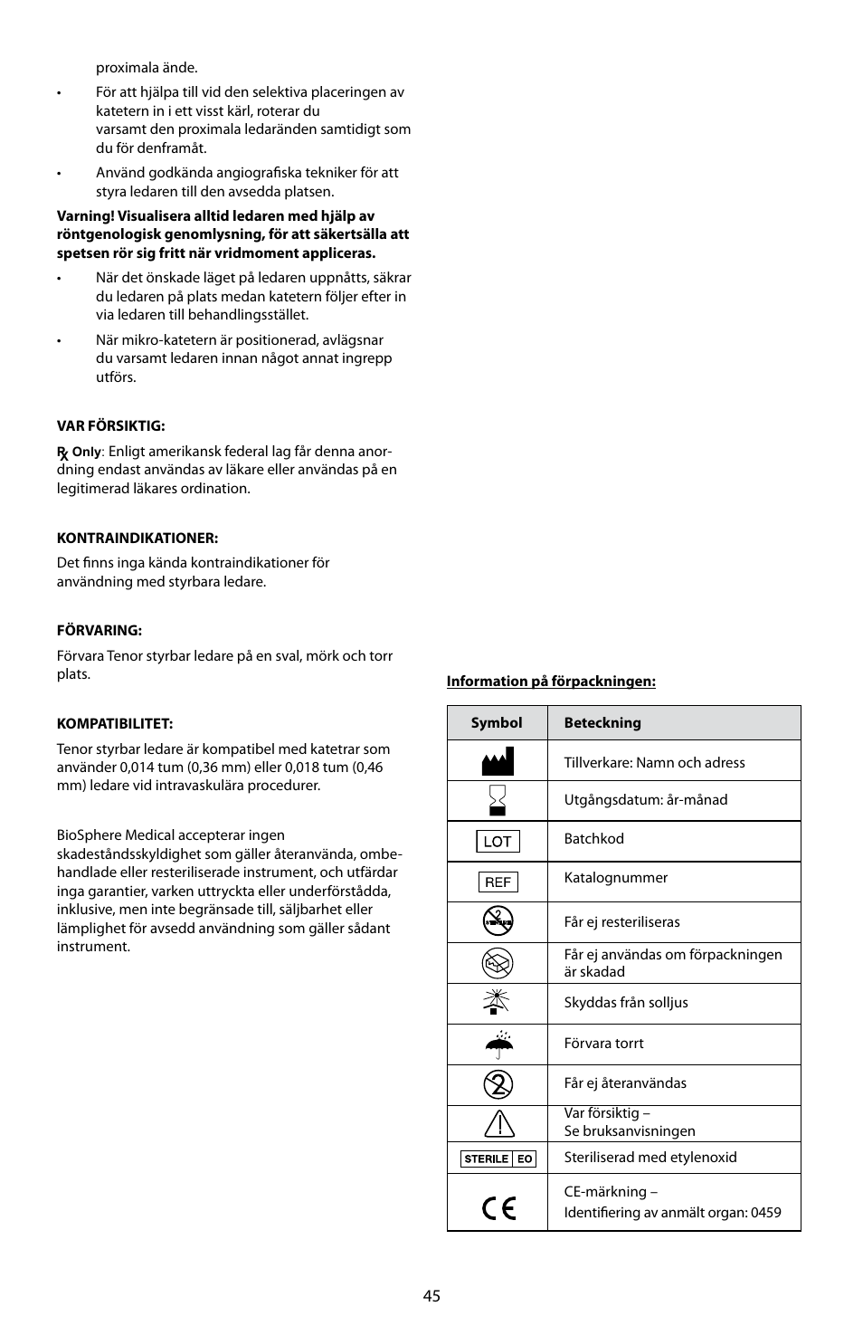 Merit Medical Tenor Steerable Guidewire IFU User Manual | Page 47 / 49