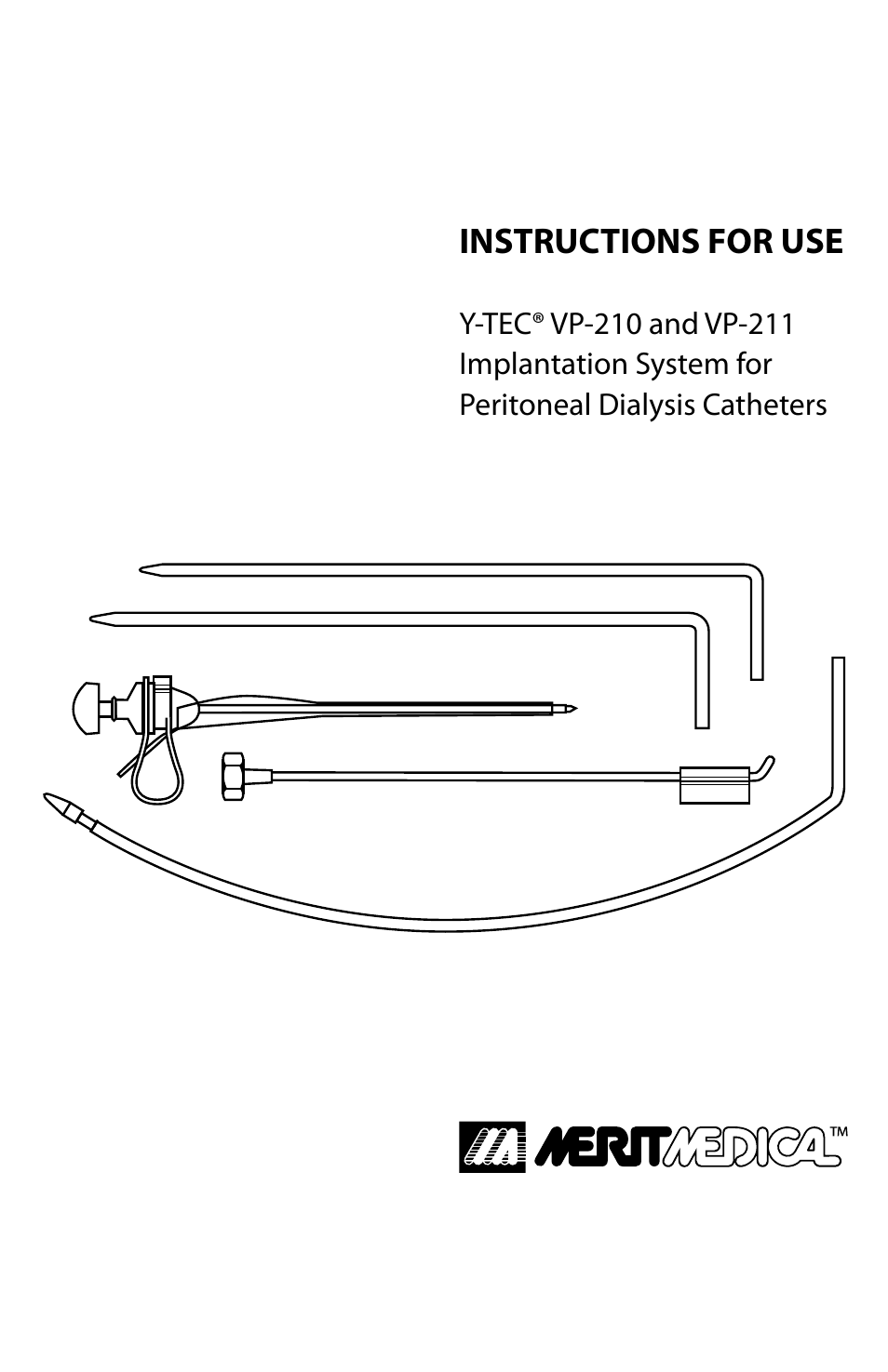 Merit Medical VP-210 PD Catheter Implantation System User Manual | 8 pages