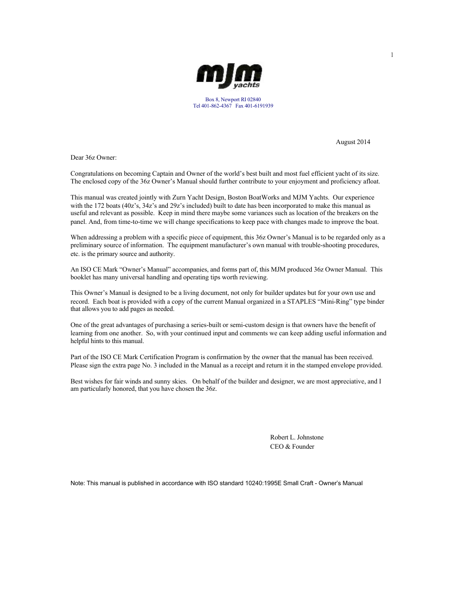 MJM Yachts 36z Express User Manual | 62 pages