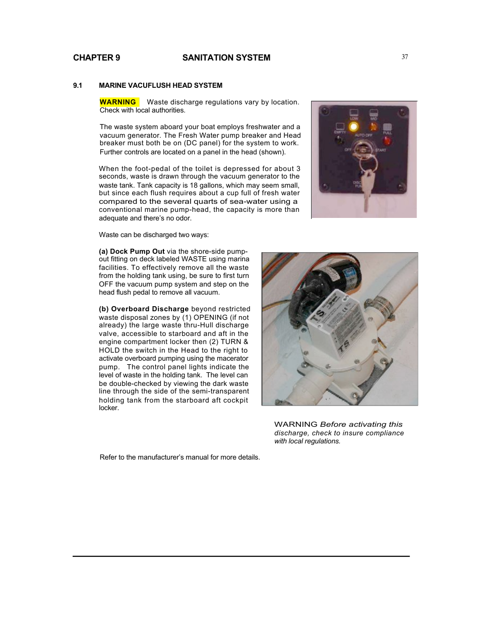 MJM Yachts 36z Express User Manual | Page 44 / 62
