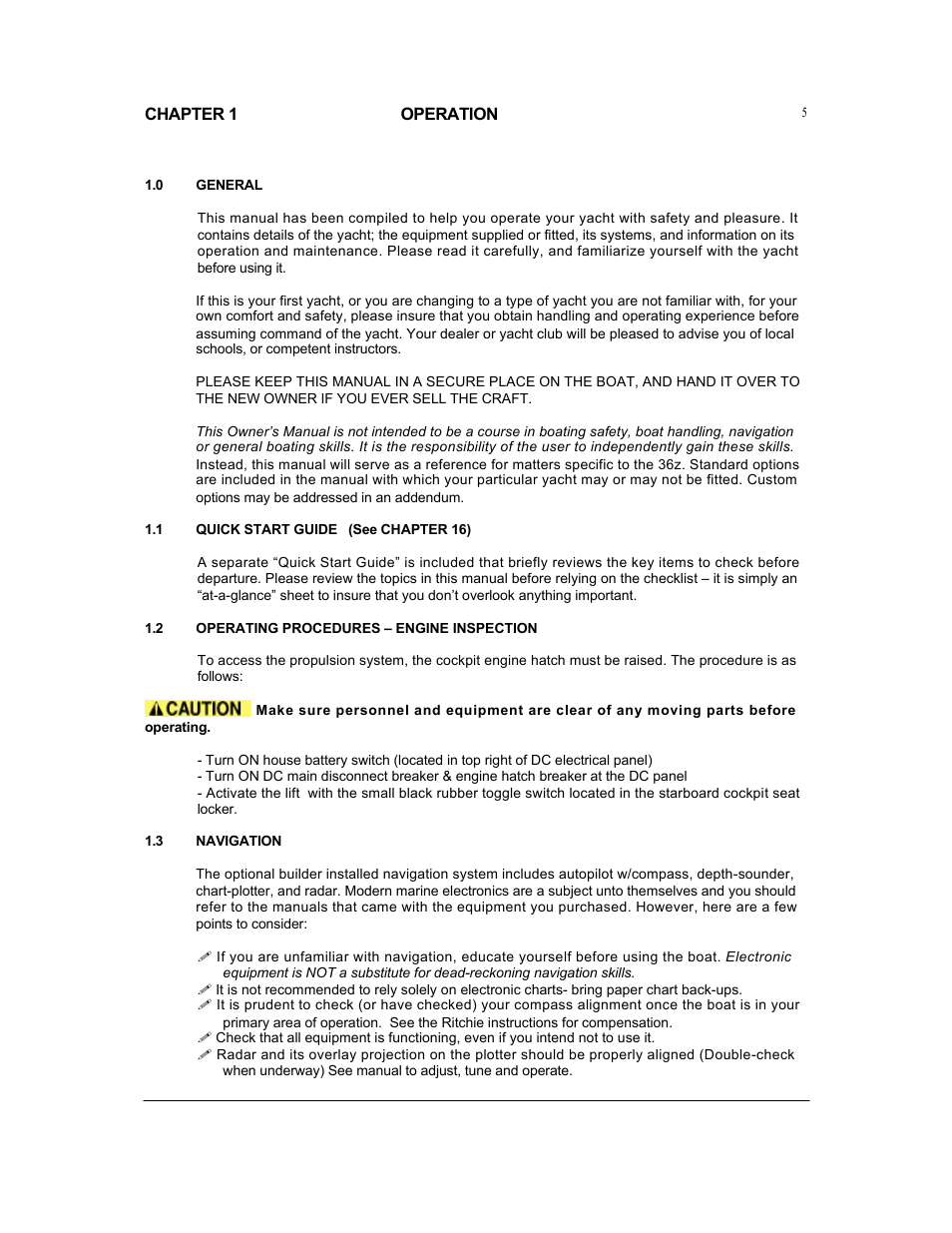 MJM Yachts 36z Express User Manual | Page 6 / 62