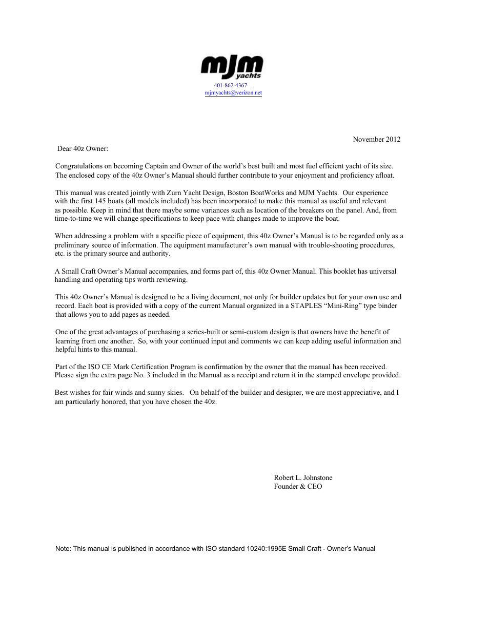 MJM Yachts 40z Express User Manual | 64 pages