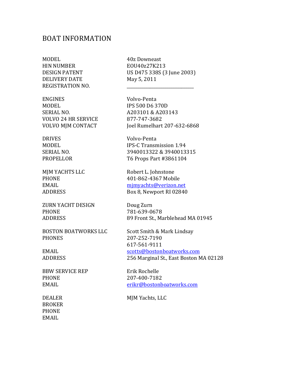 MJM Yachts 40z Express User Manual | Page 3 / 64