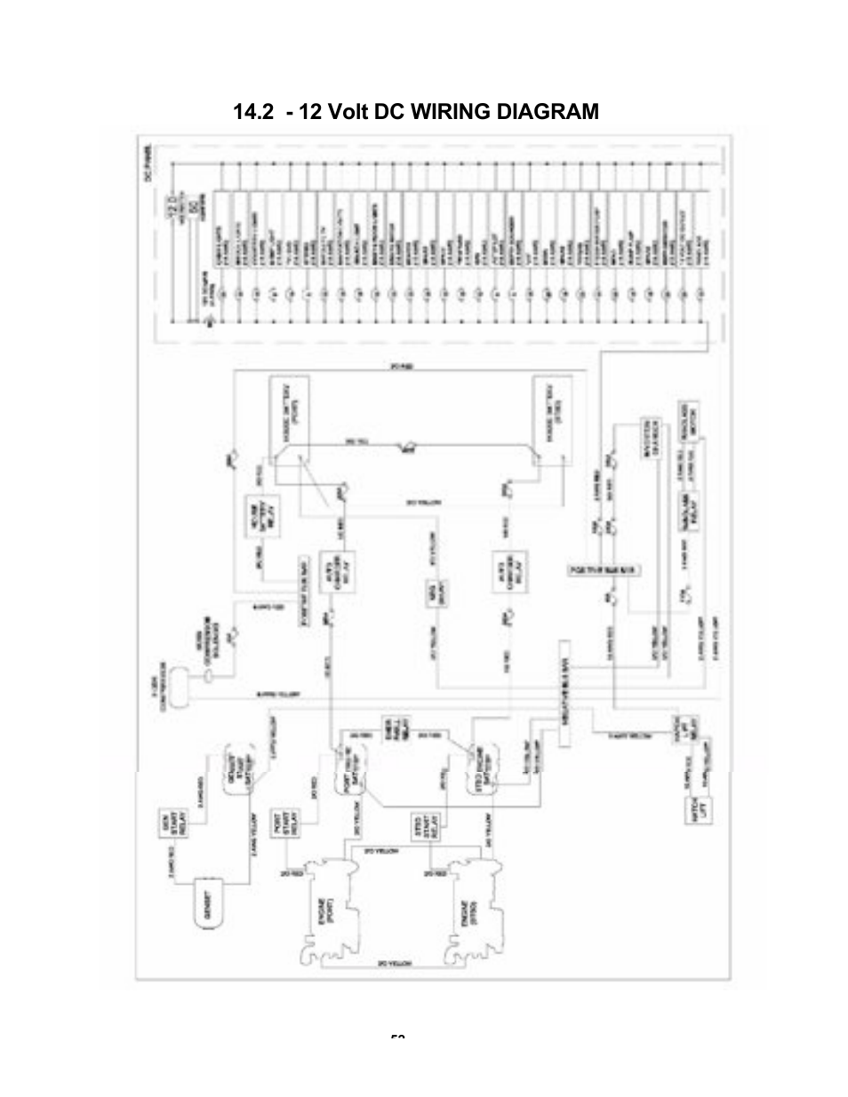 2 - 12 volt dc wiring diagram | MJM Yachts 40z Express User Manual | Page 53 / 64