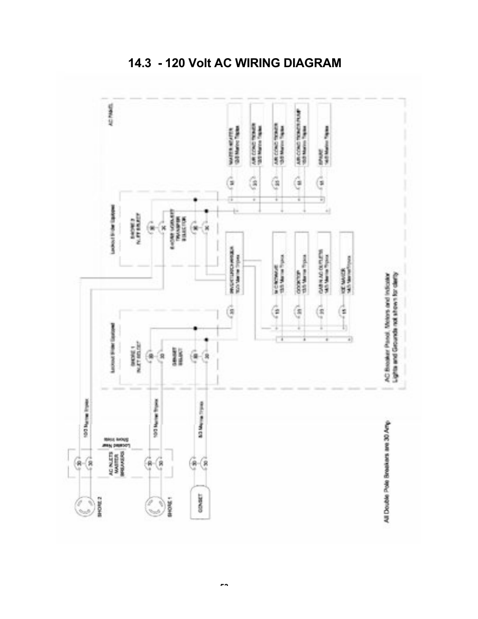 3 - 120 volt ac wiring diagram | MJM Yachts 40z Express User Manual | Page 54 / 64