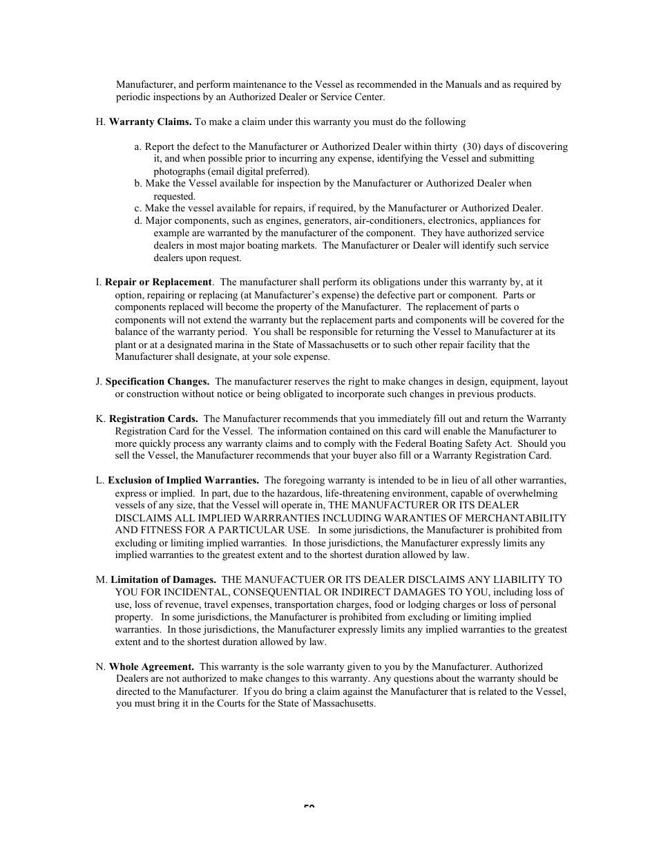 MJM Yachts 40z Express User Manual | Page 60 / 64