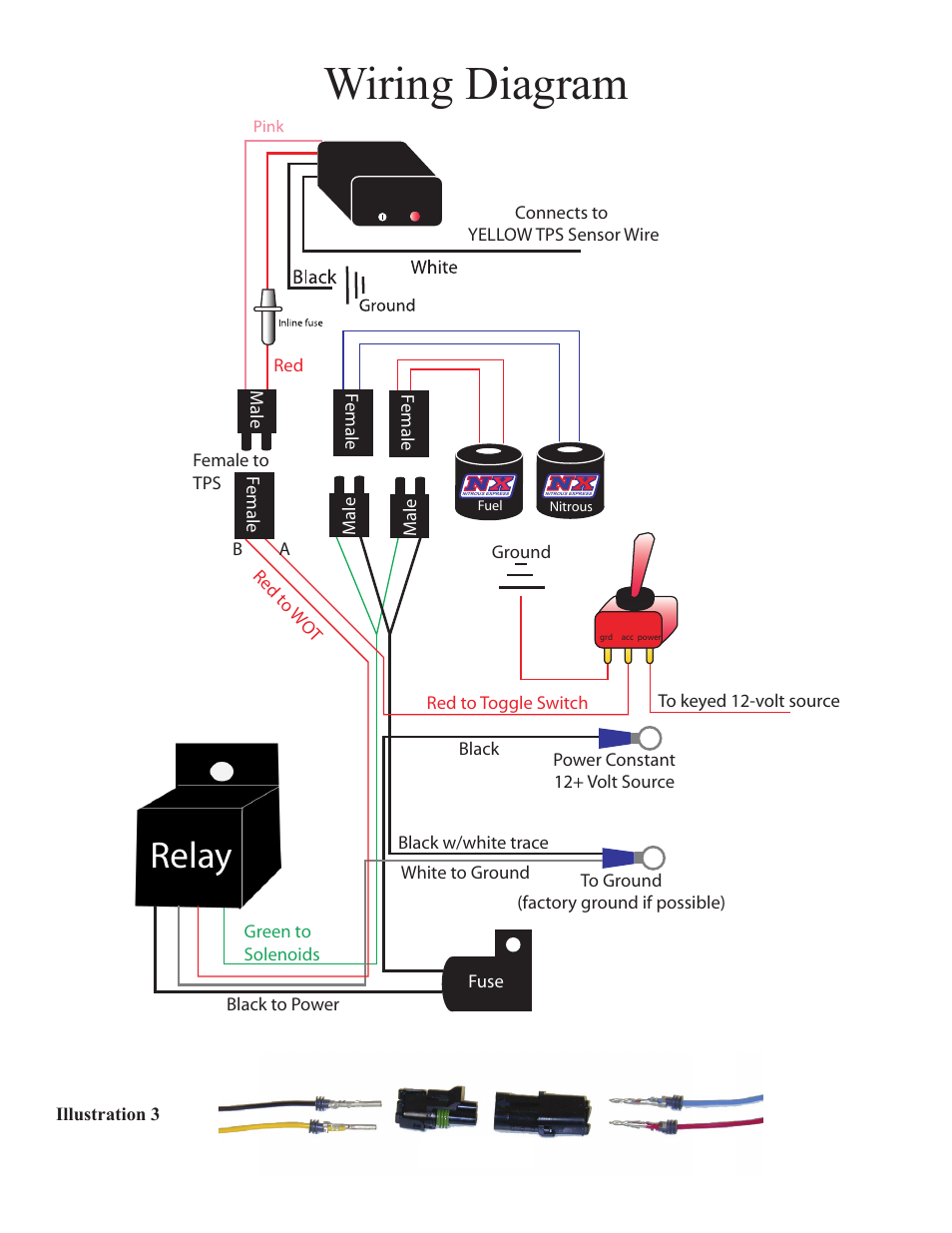 Wiring diagram | Nitrous Express Ford 4.6L 3-Valve Plate System (20947) User Manual | Page 2 / 4