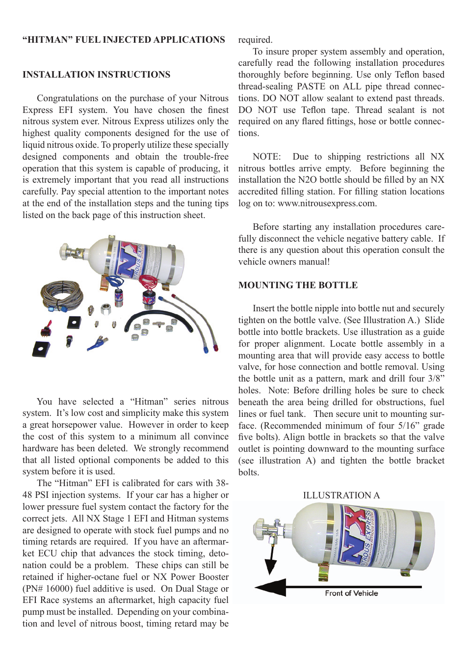 Nitrous Express Hitman EFI User Manual | 7 pages