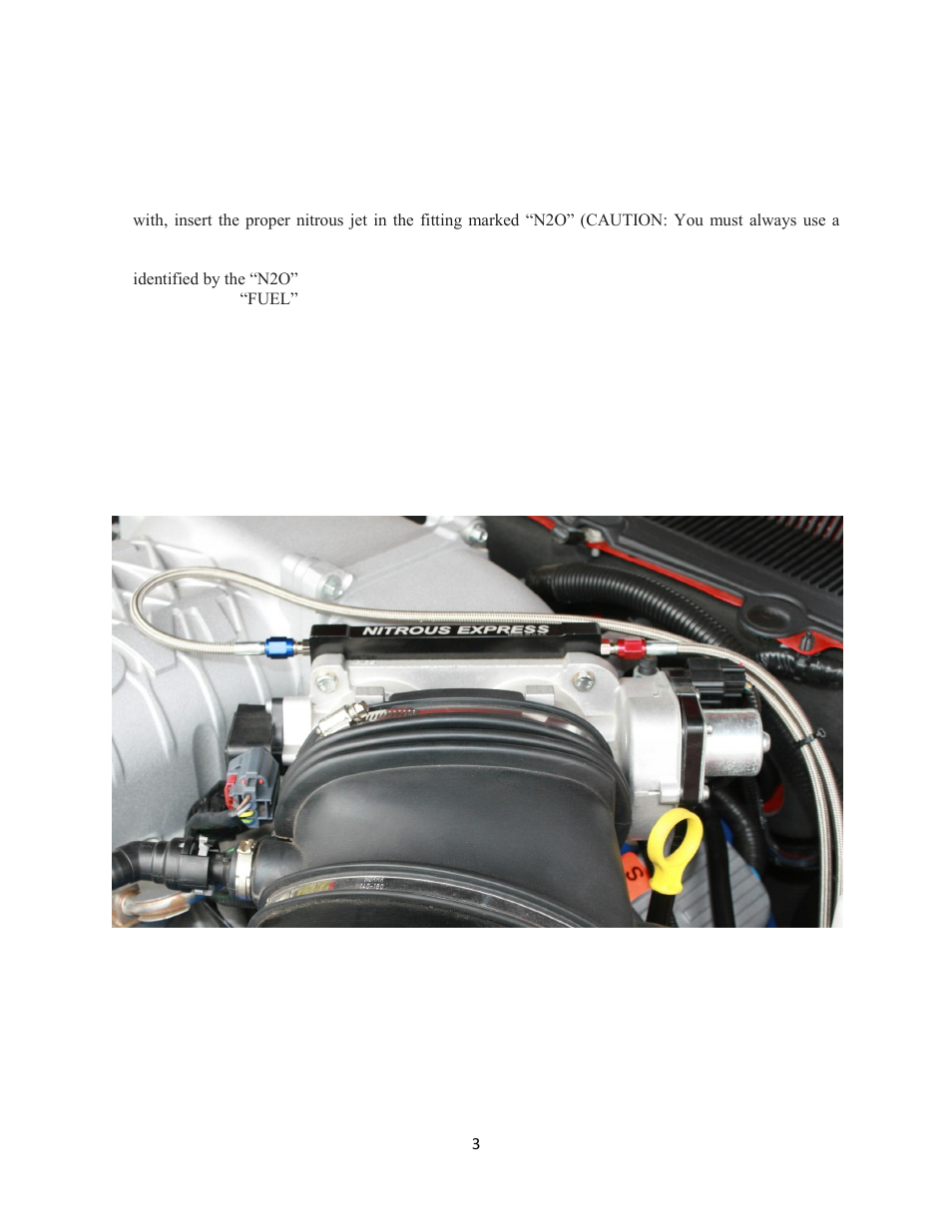 Nitrous Express EFI NITROUS PLATE SYSTEM FOR GT500 User Manual | Page 3 / 9