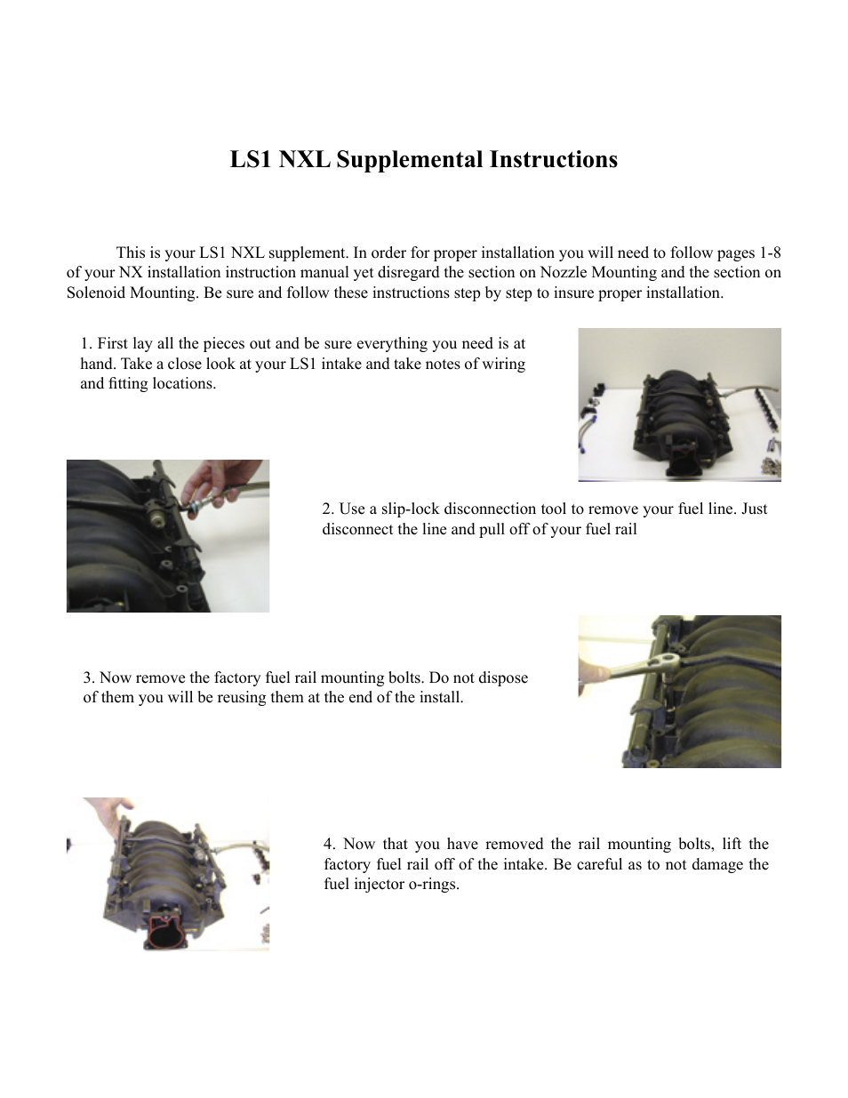 Nitrous Express LS1 NXL User Manual | 4 pages