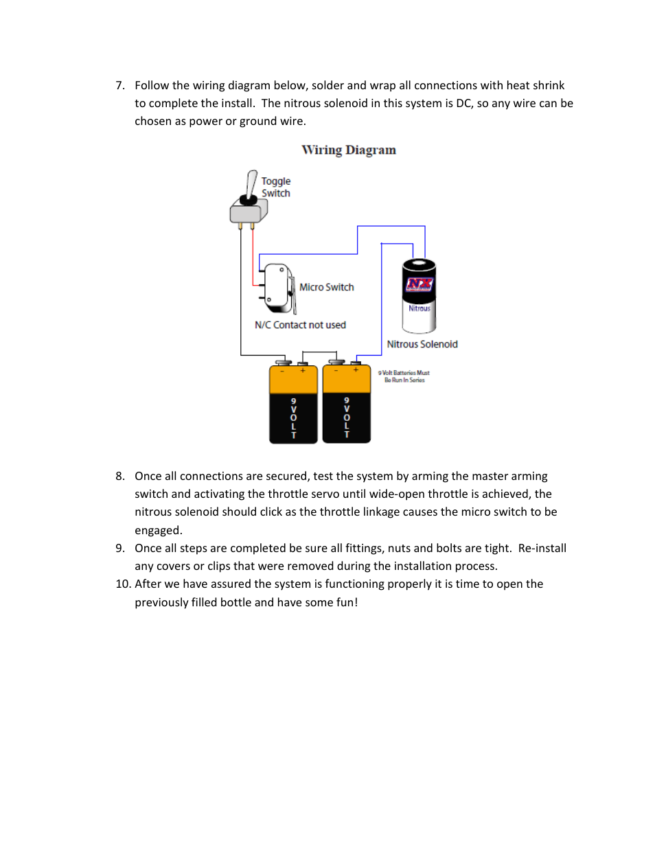 Nitrous Express Speed3000 R/C Vehicle Nitrous System User Manual | Page 3 / 3