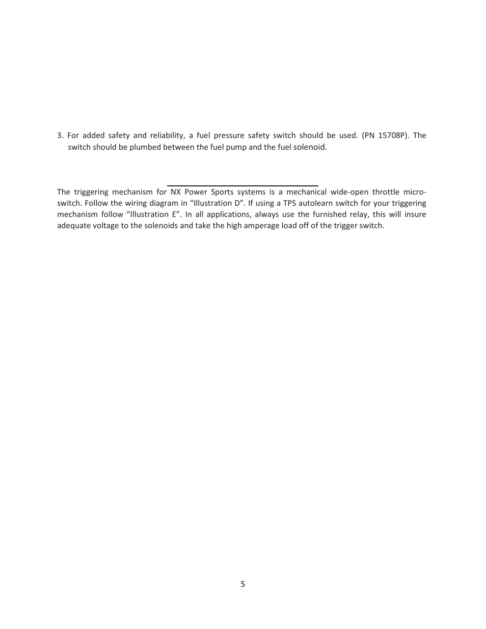Nitrous Express POWERSPORTS SYSTEMS WITH ELECTRIC INLINE FUEL PUMP 877-648-7687 User Manual | Page 5 / 8
