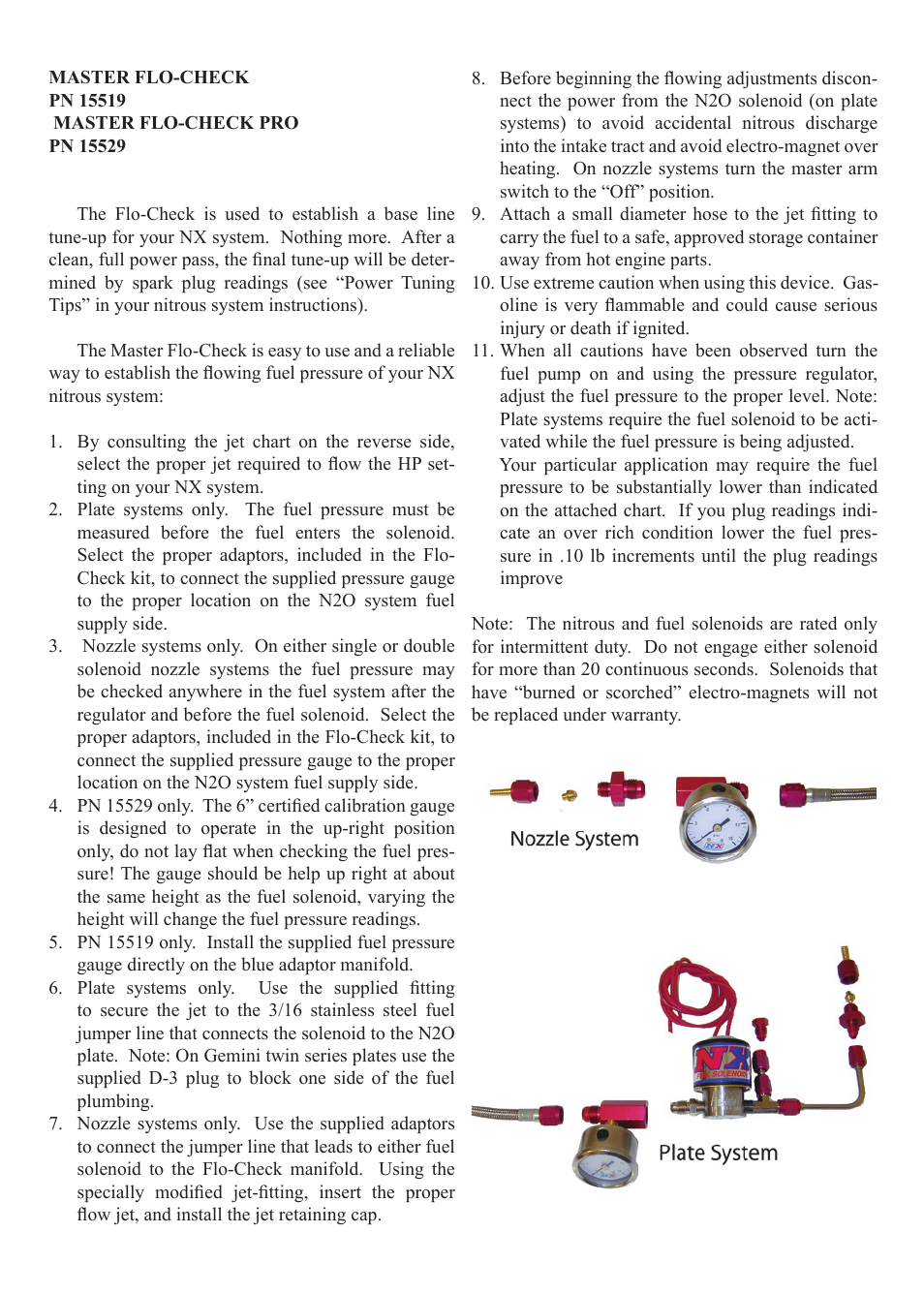 Nitrous Express MASTER FLO-CHECK PRO (15529) User Manual | 3 pages