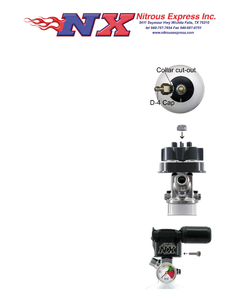 Nitrous Express REMOTE BOTTLE OPENER (11107) User Manual | 2 pages