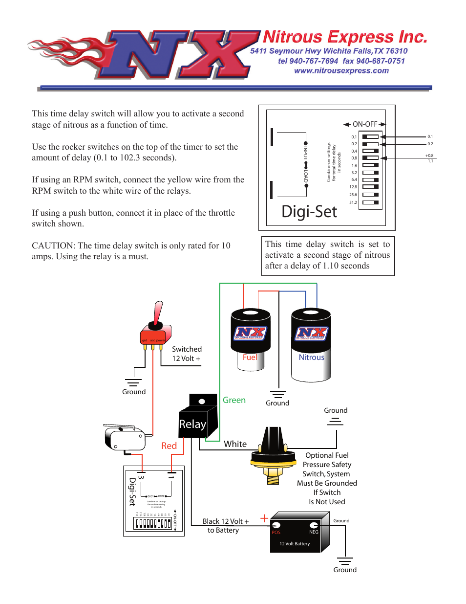 Nitrous Express Mini Digi-Set User Manual | 1 page