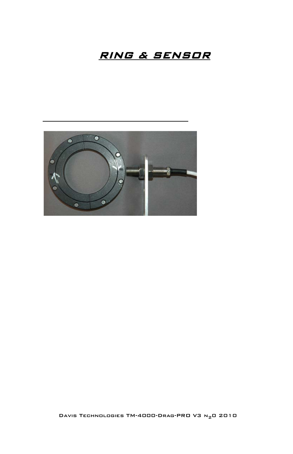 Ring & sensor | Nitrous Express DRAG-Pro N2O User Manual | Page 28 / 28