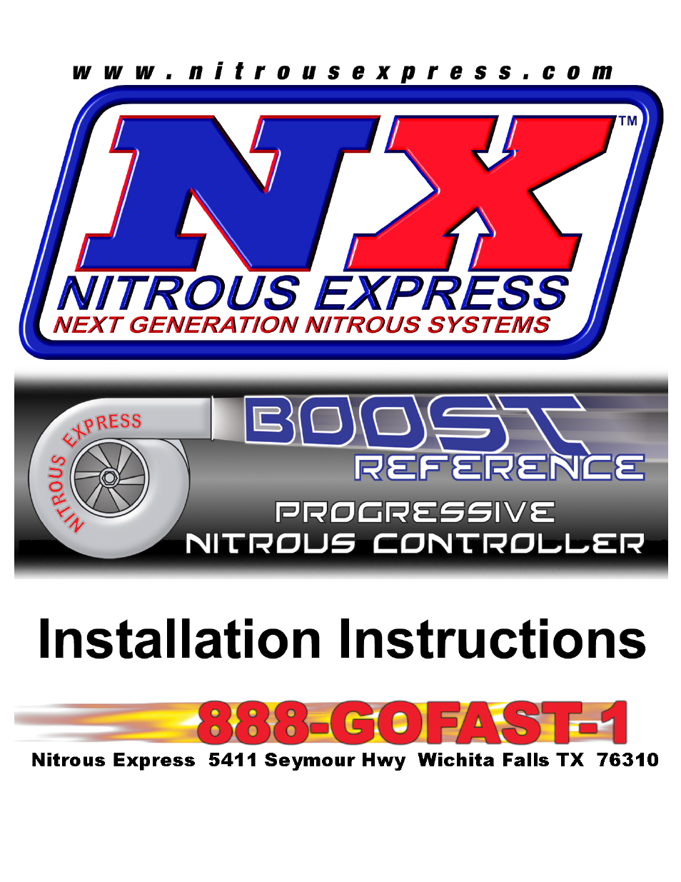 Nitrous Express Boost Reference Progressive User Manual | 11 pages