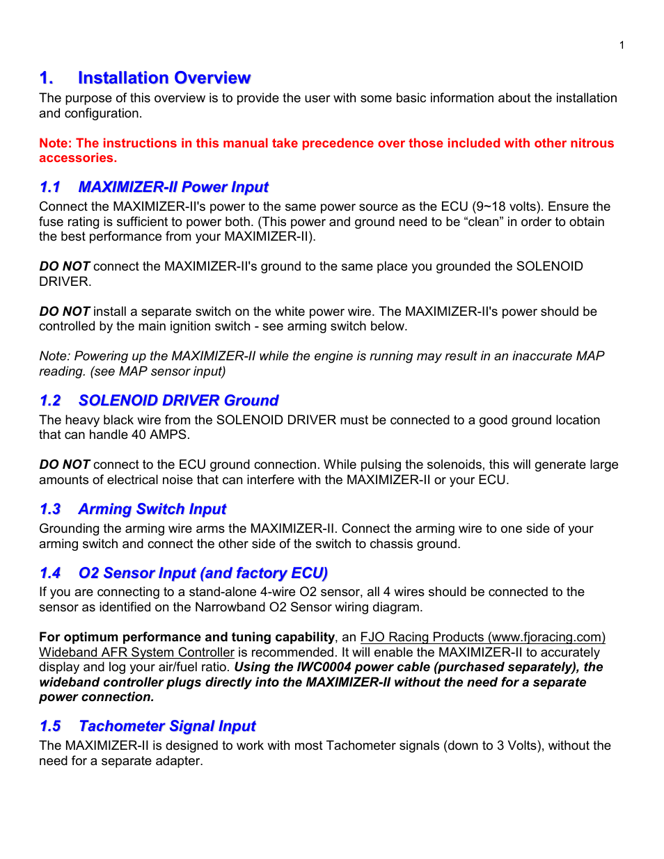 Nitrous Express Maximizer 2 User Manual | Page 3 / 20