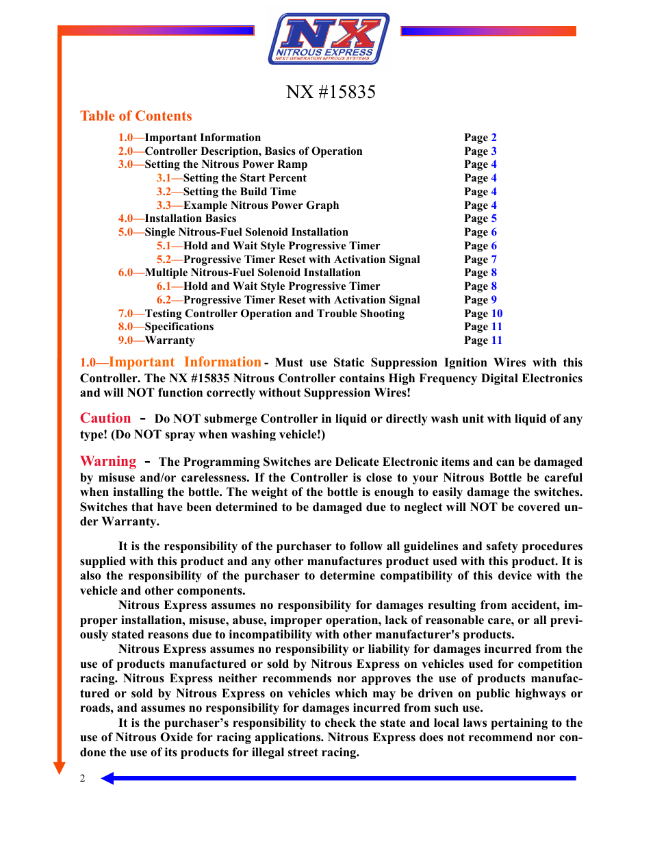 Nitrous Express 2 Dial Progressive Controller (15835) User Manual | Page 2 / 11