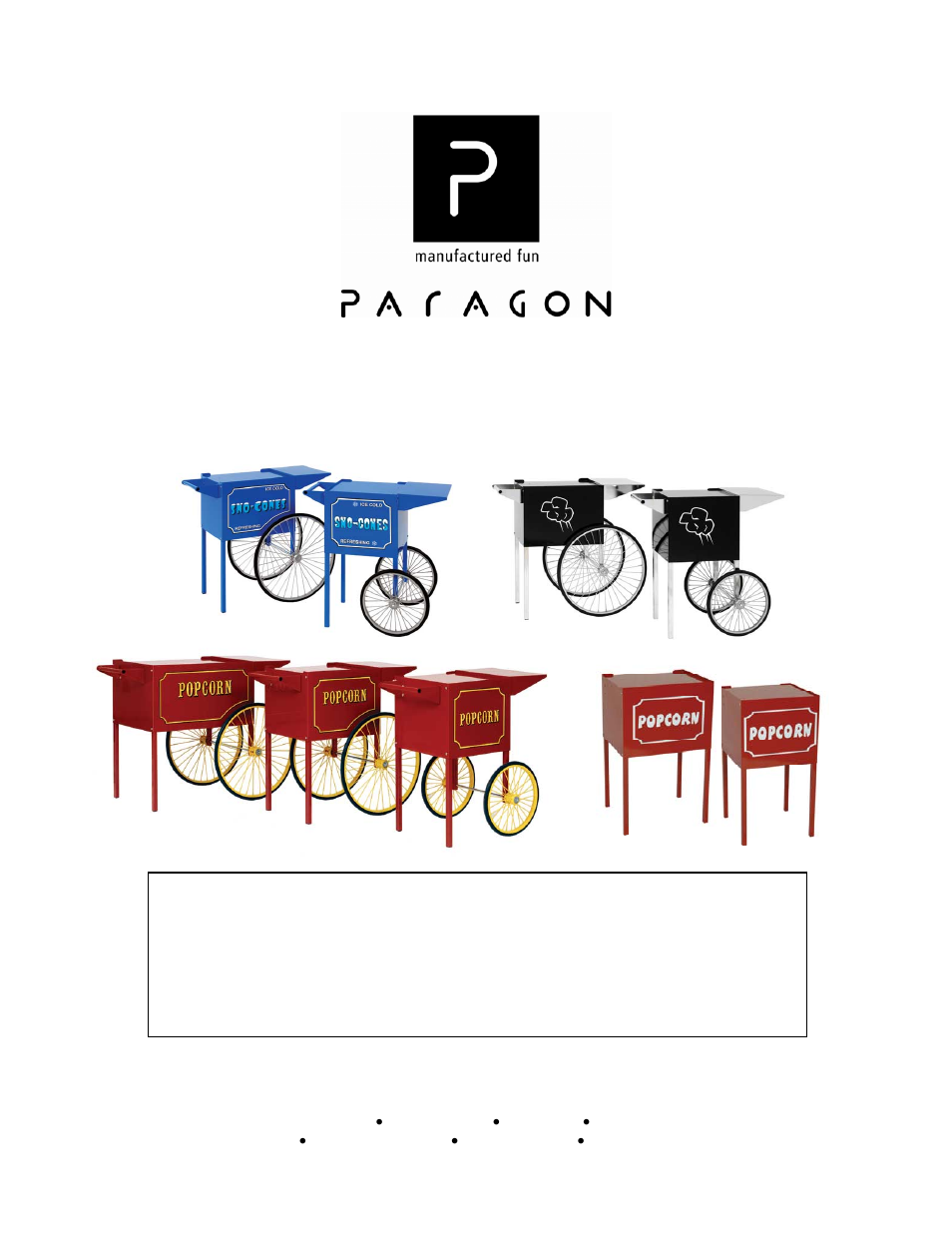 Paragon 3090010 LARGE CART User Manual | 8 pages