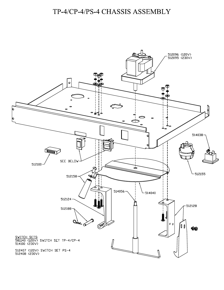 Theater style 4 chassis assembly | Paragon 1204820 (230V) 1911 4OZ BLACK & CHROME User Manual | Page 13 / 19